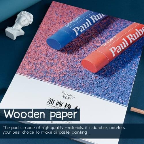 Paul Rubens Oil Pastel Drawing Paper Pad, Hot Press Wooden Paper 112lbs/240gsm, 30 sheets, Excellent Paper Pad for Oil Pastel