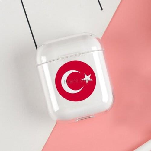 Turkey Turkish Flag Cases For Apple AirPods 1 2 Case Clear Wireless Bluetooth Earphone Case Protective Shell