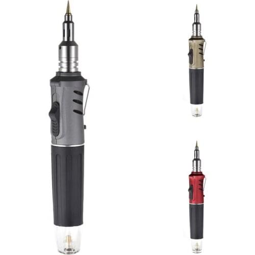 Gas Soldering Iron 3-In-1 Multifunctional Auto-Ignition Adjustable Flame Butane Iron With Hot Air Flamethrower