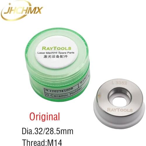 JHCHMX Original Raytools Laser Ceramic Ring Dia.32mm M14 Ceramic Holder For Raytools Fiber Laser Cutting Head BT230/BT240/AK270