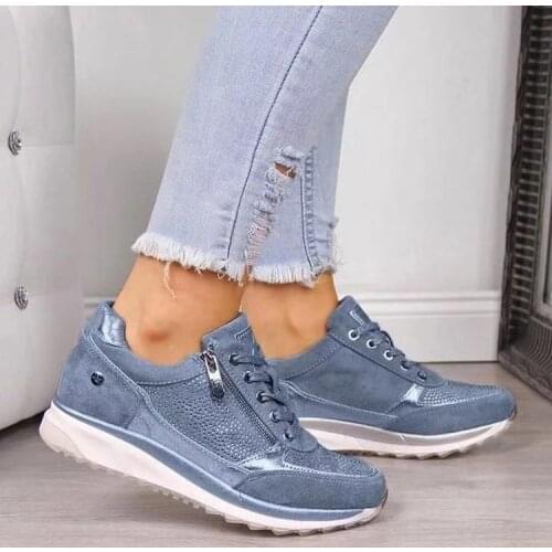 Tenis Feminino Womens Wedges Sneakers Vulcanize Shoes Sequins Shake Shoes Fashion Girls Sport Shoes Sneakers Footwear