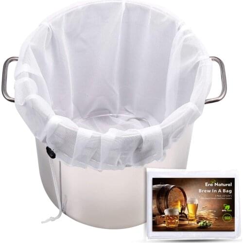 Extra Large Brew Bags Reusable 26"x22" Fine Mesh Strainer Bag for Home Brewing Hops Grains Fruit Cider Grape Wine Beer Making