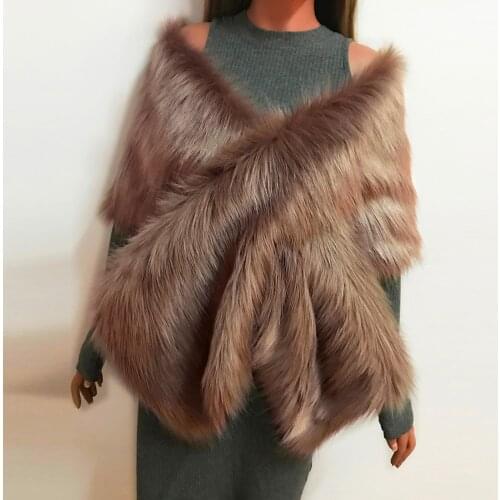 Fashion Fur Faux Winter Bolero Women Bridal Shawl Wedding Cape In Stock Cloaks Coat Jacket For Evening Party