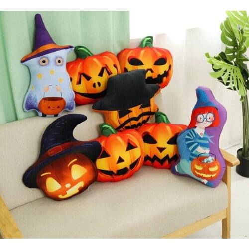 Soft Plush Halloween Pumpkin Dollfunny Halloween Pumpkin Plush Toy Pillow Vegetable Children Toy Gift Halloween Decoration Doll