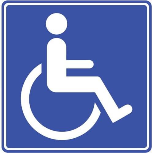 Sign Disability Disabled Car Sticker PVC Bumper Window Graphic Decoration Cars Accessories High Quality Waterproof Decal