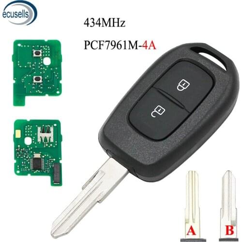 New Remote key 2 button 434MHZ with 4A PCF7961M chip for Renault Sandero Dacia Logan VAC102