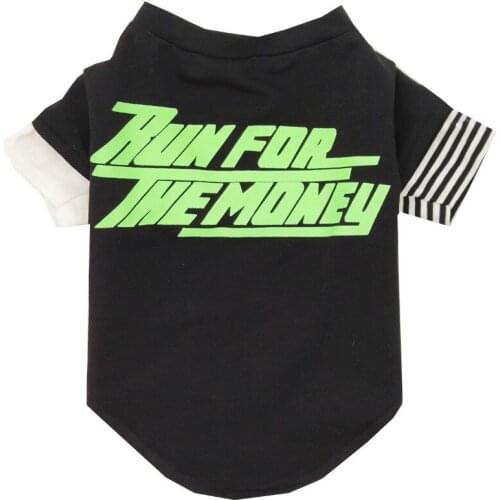 Funny Letter Dog Clothes for Small Dogs New Dog Hoodie Leisure Schnauzer Tshirt Bulldog Outfits Pet Dogs Cats Clothing Dropship