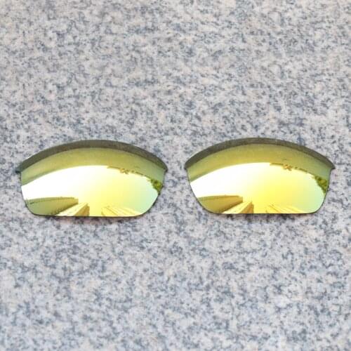 Wholesale E.O.S Polarized Enhanced Replacement Lenses for Oakley Flak Jacket Sunglasses - 24K Gold Polarized Mirror