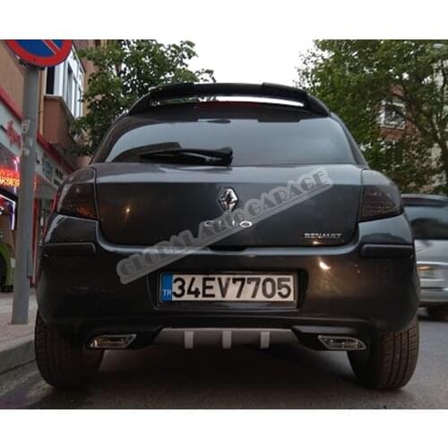 For Renault Clio 3 Diffuser 2006 2007 2008 2009 2010 2011 2012 Rear Bumper Extension Attachment Car Styling Auto Universal
