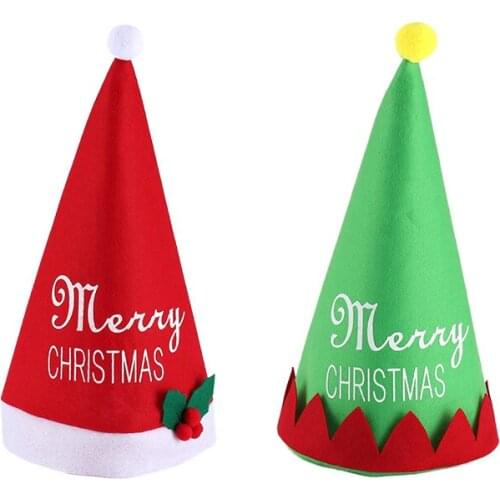 Christmas Santa Claus, Home Decorations and Costume Accessories for Festive Party and Celebrations, Green/ Red