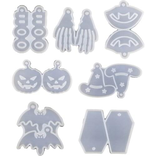 Halloween Pumpkin Earrings Silicone Mold is Suitable for Resin Epoxy Resin Diy Craft Pendant Earrings Jewelry Making