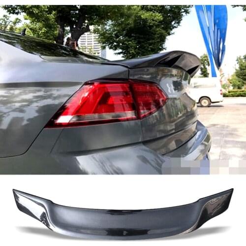 Trunk Spoiler Carbon Fiber FRP Auto Rear Trunk Wing R For Volkswagen VW Passat B7 2011 - 2015 Style Refit Accessories Spoiler