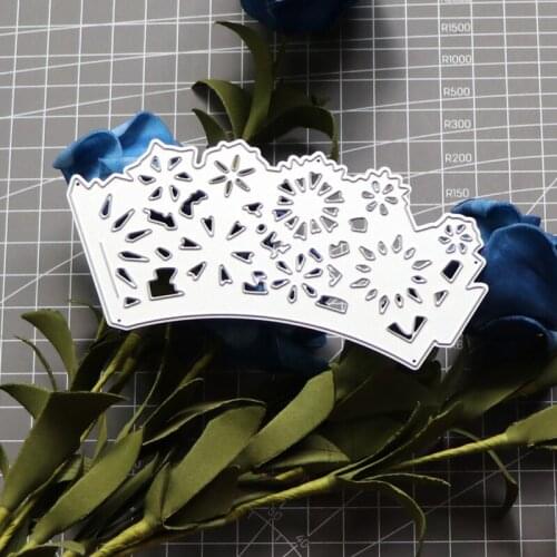 Flower Crown Frame Metal Cutting Dies Stencils DIY Embossing Scrapbooking Decorative Paper Card Craft