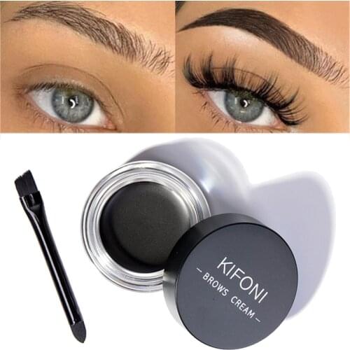 5 Color Black Coffee Eyebrow Tint Waterproof Long Lasting Enhancer Eyebrow Dye Gel Cosmetic Makeup Eye Brow Cream with Brush