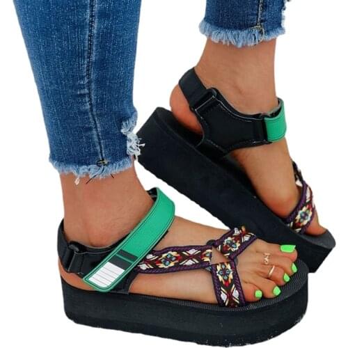 2021 Summer New Platform Shoes Open-toed Muffin Bottoms for Women BY3800