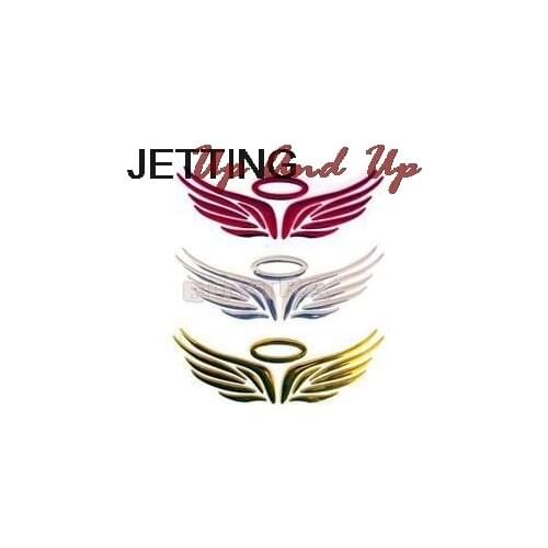 1 Pcs 3D Angel Wings Car Window Bumper Body Badge Emblem Sticker Decal 16x5.5cm