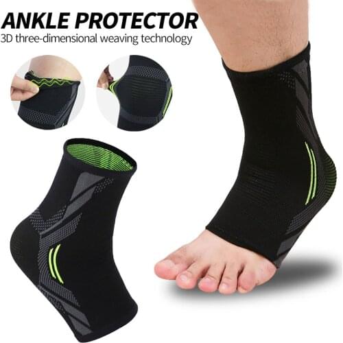 1pc Compression Ankle Support Strap 3D Knitting Achille Tendon Brace Nursing Care Sprain Protect Foot Bandage for Sport Fitness