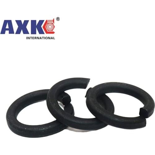2/50pcs M2 M2.5 M3 M4 M5 M6 M8 M10 M12 M14 M16 M20 M24 DIN127 GB93 Black Grade 8.8 Steel Spring Washer Split Lock Elastic Gasket