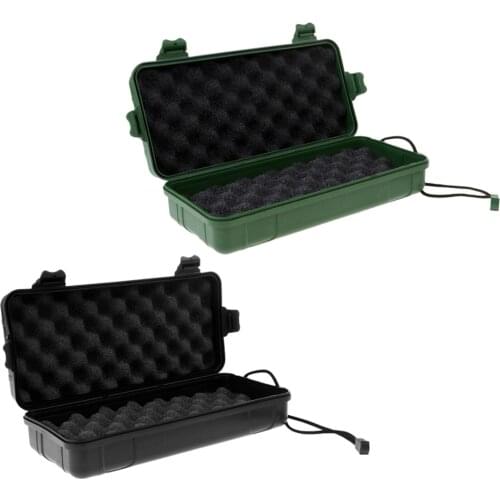 2 Pcs Outdoor Airtight Survival Storage Case Flashlight Torch Box Container
