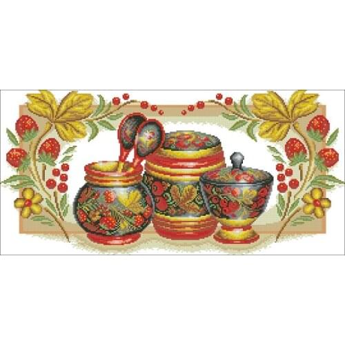 21.-three cans of gold Counted Cross Stitch 11CT 14CT 18CT DIY Cross Stitch Kits Embroidery Needlework Sets