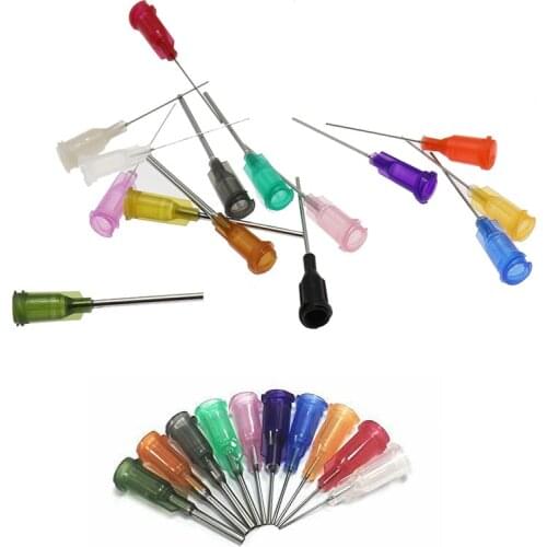 25pcs 14 -30G Blunt Syringe Tip Screw Needle Precision Liquid Dispenser Gauge Glue Dispensing