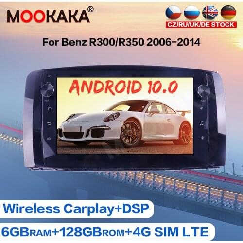 Android 10.0 128G Car Multimedia Player for MERCEDES - BENZ R300 R350 2006-2014 Auto Radio Stereo GPS Navigation Head Unit Audio