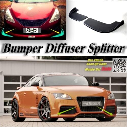Car Splitter Diffuser Bumper Canard Lip For Audi TT / TTS Tuning Body Kit / Front Deflector Car Fin Chin Reduce Body Tune View