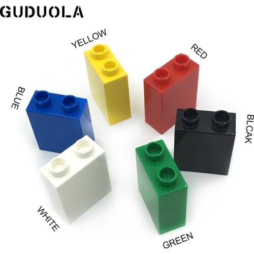 30pcs/lot Big Bricks Heighening 1x2 dots in Blocks Compatible Duplo DIY Toys Parts Macrobead Juggle Building Block