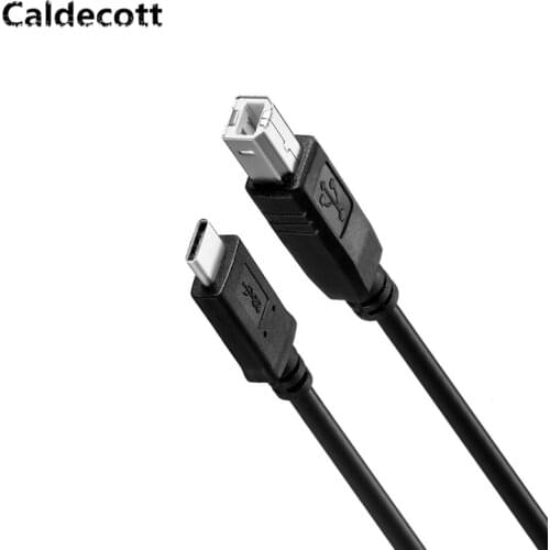 Caldecott Wholesale USB-C USB 3.1 Type C Male Connector to USB 2.0 B Type Male Data Cable for Cell Phone&Printer&Hard Disk