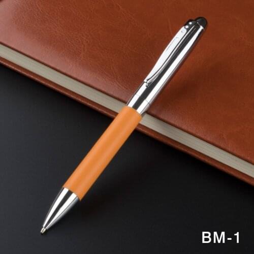 Color leather metal case ballpoint pen Learn office school stationery Gift Luxury pen & hotel business Writing pen