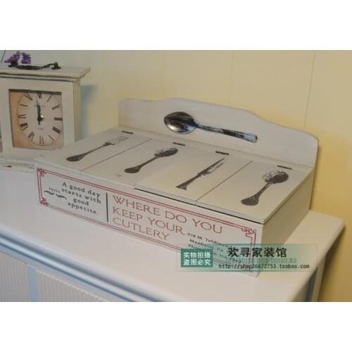 European-style garden storage box with lid storage box 4 kitchen cutlery cutlery grid storage box storage box