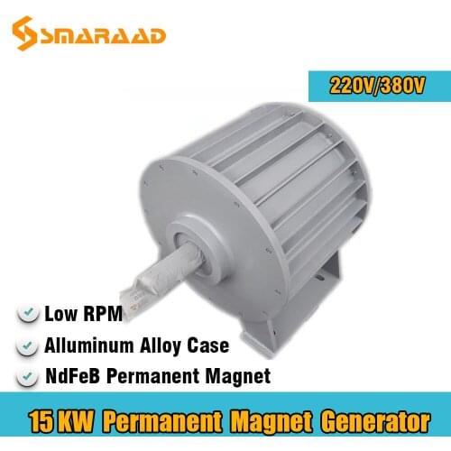 Factory price Low Speed 15kw 220V 380V Gearless Permanent Magnet Generator AC Alternators Use For Wind Turbine Water Turbine