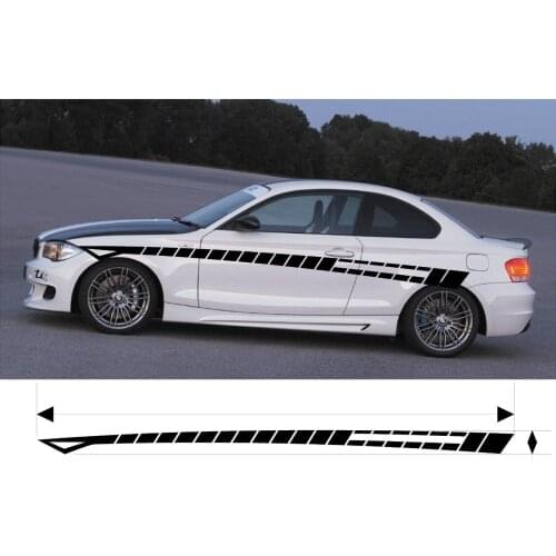 For 2Pcs VINYL GRAPHICS DECAL KITS CAR BOAT TRUCK CUSTOM SIZE COLOR VARIATION F1-34 Car styling