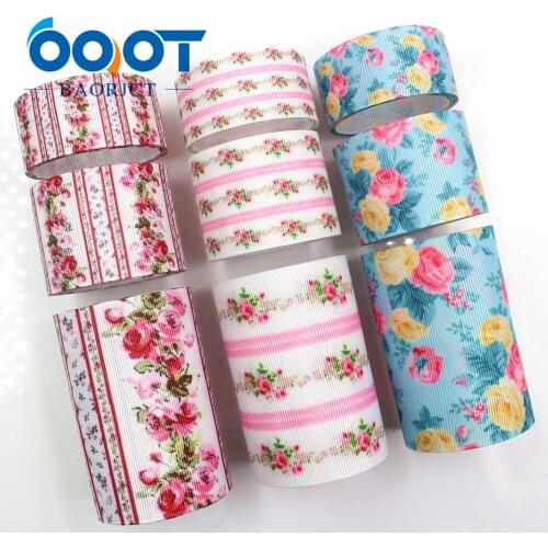 18815 more width mix flowers Printed grosgrain ribbon,10 yards handmadeHair accessories Material wedding gift wrap