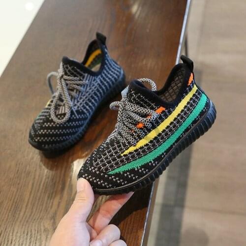 2021 New Mesh Kids Sneakers Lightweight Children Shoes Casual Breathable Boys Shoes Lace up Girls Sneakers Zapatillas Size21-36