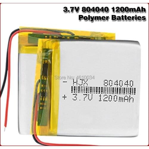 3.7V 1200mAh Li-Po Battery 804040 Lithium Polymer Li-Po li ion Battery Lipo cells For LED Light MP3 MP4 Bluetooth microphone