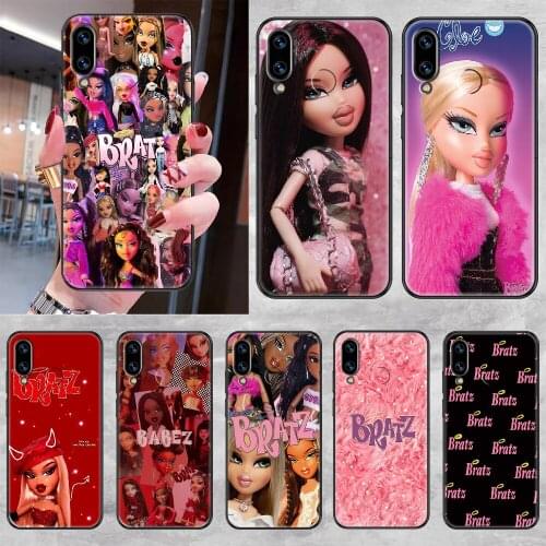 Fashion Doll Bratz Phone case For Huawei Honor 6 7 8 9 10 10i 20 A C X Lite Pro Play black pretty waterproof painting hoesjes 3D