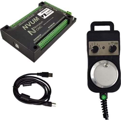 USB Mach3 NVUMV2.1 Motion Control Card 200kHz CNC Kit Engraving Machine Motor Controller 3 4 5 6 Shaft and electronic handwheel