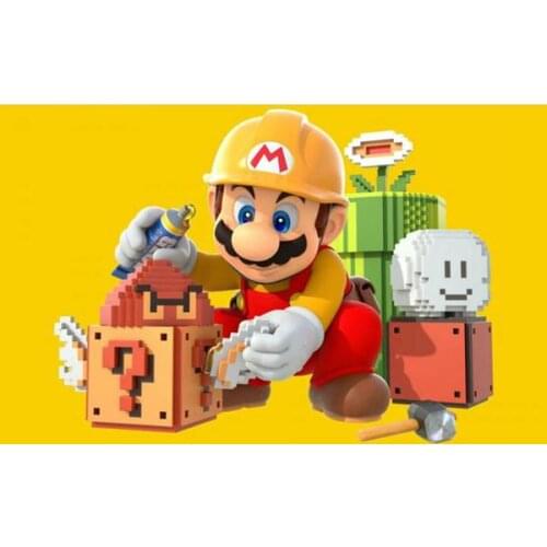 Full Square/Round Diamond Painting Children Cartoon Super Mario 5d Diamond Embroidered Cross Stitch Home Decortion Gift