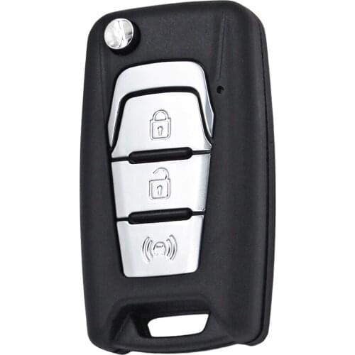 3 Button Folding Car Key Shell Case for Ssangyong Korando / New Actyon / C200 2016 2017 with Uncut Blade