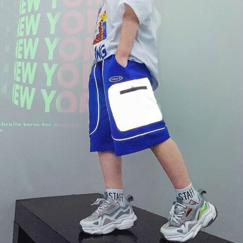 Cool Baby Boys Clothes Summer Reflective Multi-Pocket Short Cargo Pants Loose Straight Shorts 6 7 8 9 10 Yrs Childrens Bottoms