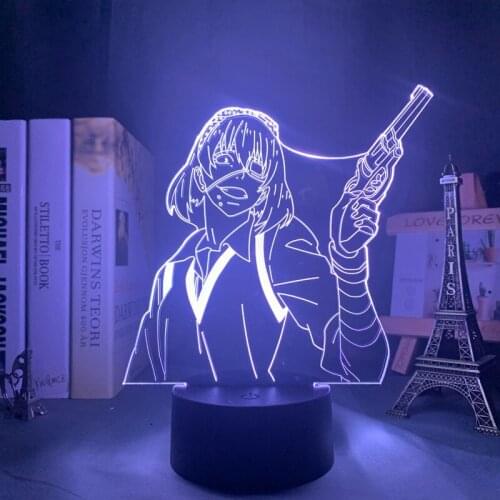 Kakegurui Midari Ikishima Led Night Light for Bedroom Decor Colorful Nightlight Anime Gift 3d Lamp Midari Ikishima Kakegurui