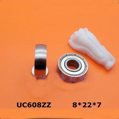 UC608ZZ CS608 UC608RS 608 8x22x7 Mm Car Sliding Door Pulley Spherical Bearings Arc Track Pulley Ball Bearing 8*22*7mm