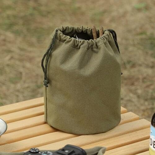 Outdoor Drawstring Storage Bags Canvas Travel Toiletry Makeup Storage Pouch Portable Outdoor Camping Sundry Makeup Bag