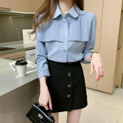 Unimmye Light Blue Blouses