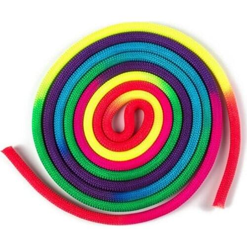 Sports Gym Rainbow Color Rhythmic Gymnastics Rope Solid Competition Arts Training Rope Gymnastics Rope New iw