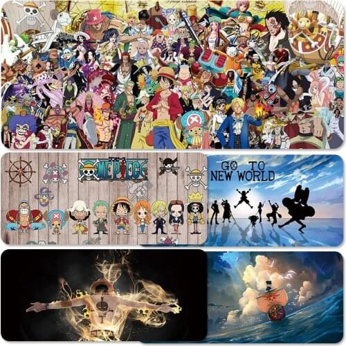 Anime Luffy Chopper Zoro Nami OP Waterproof Desk Mat Mouse Pad Computer Keyboard Table Pad Large Gaming Mouse Pad Toy Gift