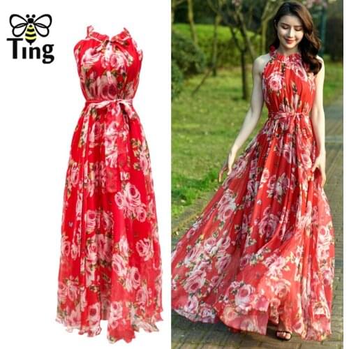 Tingfly Runway Designer Rose Flower Women Aesthetic Clothes Summer Cold Shoulder Maxi Long Party Dresses Elegant Robes Elbise Za