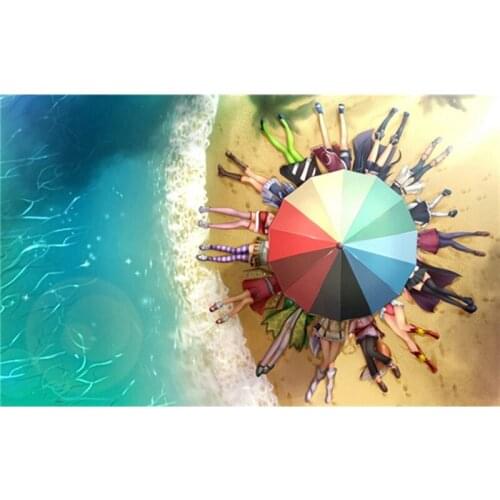 Umbrella & little girl - Fashion Diamond Embroidery Diamond Painting Mosaic Picture Pattern Cross Stitch Full Rhinestones A7343R