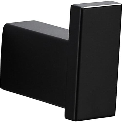 SUS 304 Stainless steel Black Robe Hooks Wall Hook Clothes Hanger Towel Hooks Coat Door Hooks Bathroom Accessories